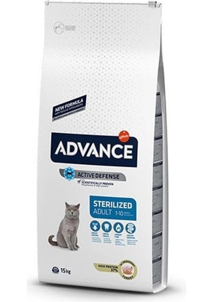 Sterilised Hindili Kısırlaştırılmış Yetişkin Kedi Maması 15 kg