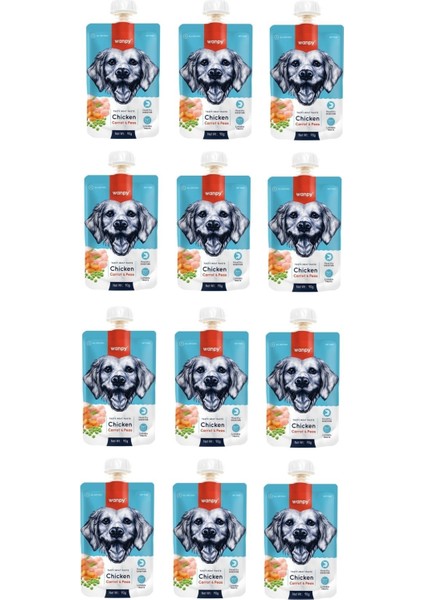 Taze Tavuklu&havuçlu Köpek Et Ezmesi 90 gr x 12 Adet