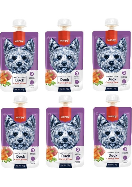 Taze Ördekli & Havuçlu Köpek Et Ezmesi 90 Gr. x 6 Adet