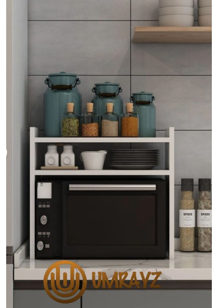 Tezgah Üstü Mikrodalga Fırın Rafı Tezgah Üstü Raf Midi Mini Fırın Dolabı Organizatör Toplayıcı