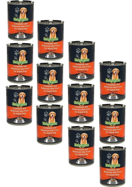 Kuzu Etli Köpek Konservesi 400 gr x 12 Adet