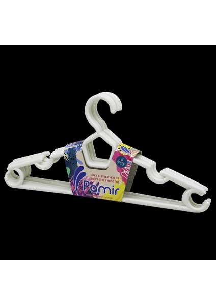 6 Parça Plastik Karizma Elbise Askı (5047)