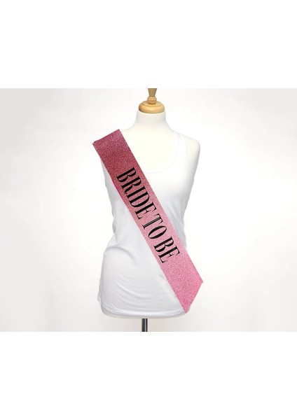 Pembe Üzeri Siyah Büyük Bride To Be Yazılı Simli Işıltılı Kuşak Kemer 10 cm Genişlik (5047) fiyatları