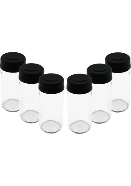6 Pcs Cam - 225ML Baharatlık - Tuzluk Plastik Kapak (5047) fiyatları