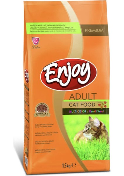 Multi Color Renkli Taneli Yetişkin Kedi Mamasi 15 kg