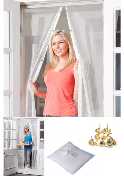 Mıknatıslı Kapı Sinekliği Tül Perde 105 x 205 cm (5047) fırsatları