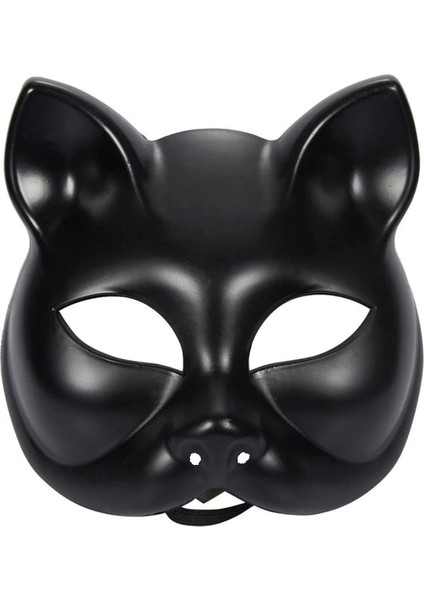 Siyah Renk Lüks Kedi Maskesi 12X13 cm (5047)