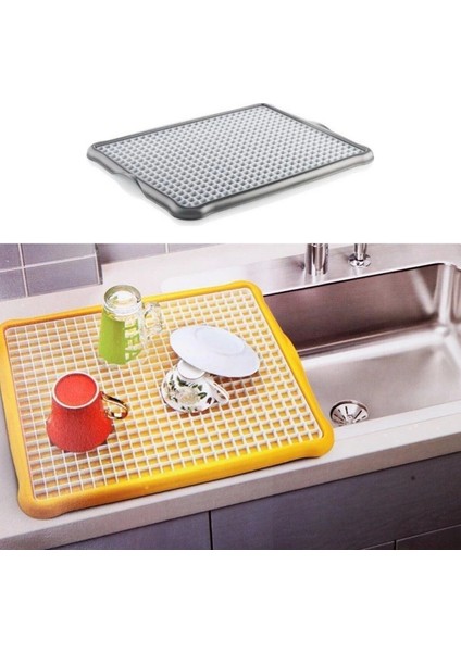 Pratik Lavabo Tezgah Üstü Bulaşık Kurutmalığı Süzmatik 22X40 cm (5047) fiyatları