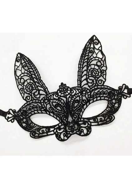 Siyah Renk Dantel Kesim Dantel Işlemeli Balo Parti Maskesi 7 No (5047) fiyatları