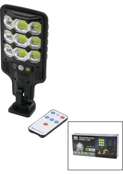 LED Solar - Kumandalı Sensörlü Bahçe Kamp Lambası 18650 - 1200MA HS-8037-B 9 (5047)