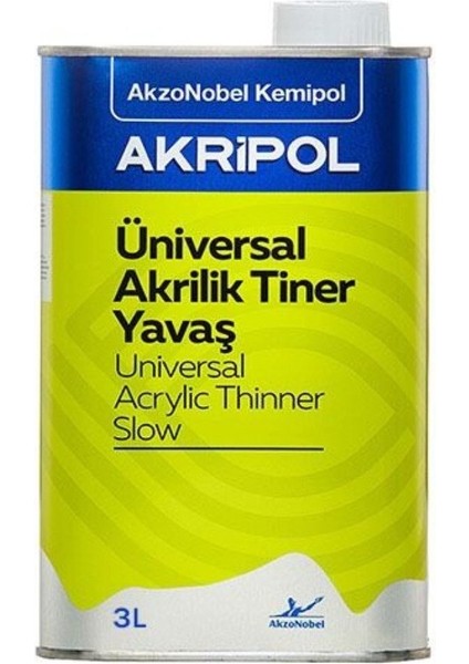 Akripol Akrilik Tiner Yavaş Gl 3 Litre fiyatları