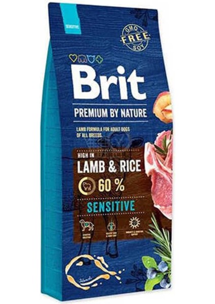 Brit Premium By Nature Sensitive Kuzu Etli Yetişkin Köpek Maması 8 kg