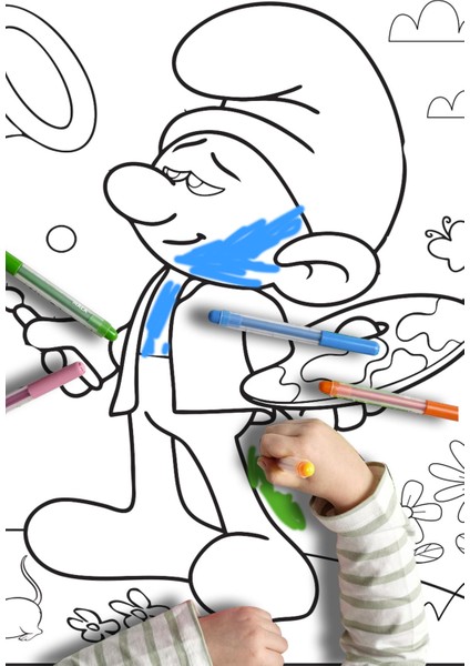 Şirinler Boyama Rulosu 5 Metre - Çocuklar Için Dev Rulo Boyama Kağıdı 45X500 cm | Karakterli Etkinlik ve Eğitici Oyuncak fiyatları