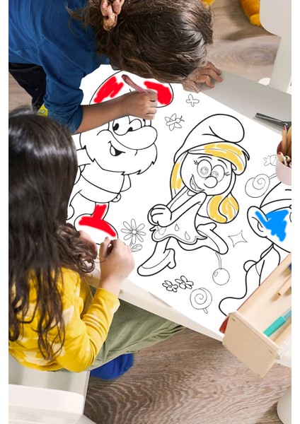 Şirinler Boyama Rulosu 5 Metre - Çocuklar Için Dev Rulo Boyama Kağıdı 45X500 cm | Karakterli Etkinlik ve Eğitici Oyuncak fırsatları