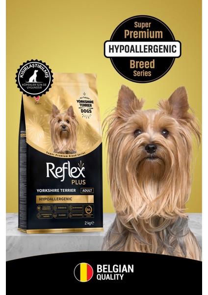 Plus Yorkshire Terrier Hypoallergenic Tavuklu Yetişkin Köpek Maması 2 kg