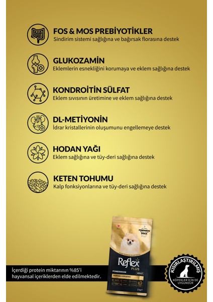 Plus Pomeranian Yetişkin Köpek Maması 2 kg modelleri