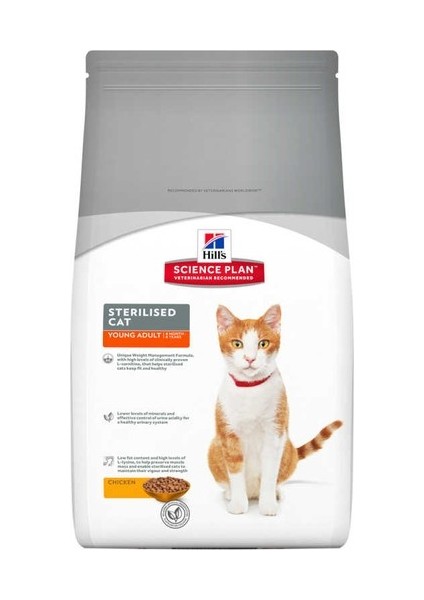 Science Plan Tavuklu Kısırlaştırılmış Yetişkin Kedi Maması 1,5 kg (Young Adult Sterilised Cat With Chicken) fiyatları