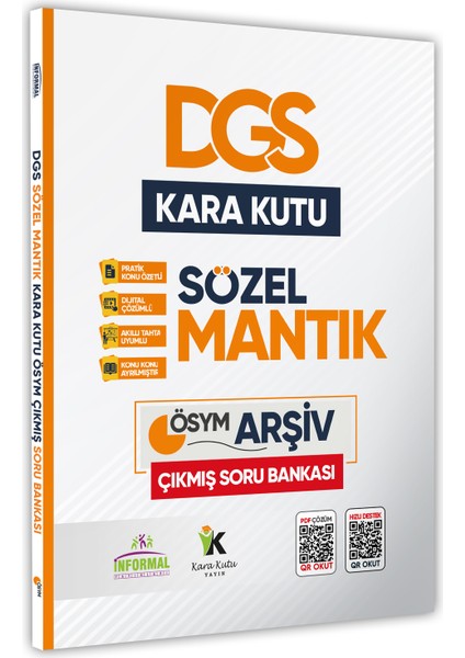 DGS Kara Kutu SÖZEL ve SAYISAL Set Konu Özetli Dijital Çözümlü Çıkmış Soru Bankası