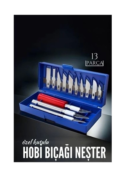 13 Parça Özel Kutulu Hobi Bıçağı Seti fiyatları