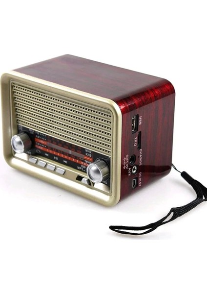 Nostalji Radyo Nns NS-1537BT Şarjlı Fm Radyo Bluetooth USB Aux