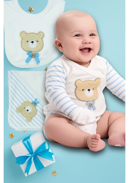 Erkek Bebek Yeni Doğan Seti 10 Lu Hastane Çıkışı 0-3 Aylık %100 Doğal Pamuk OPEB25BBLMOD30 indirimleri