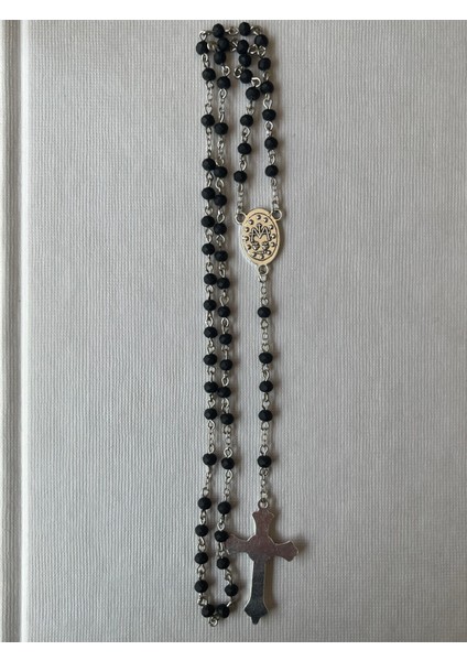 4mm Siyah Çek Kristali Katolik Hristiyan Rosary Çocuk Tesbihi fiyatları