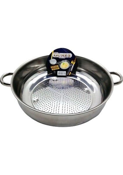 No-3 - 30CM Basık Süzek Metal Süzgeç (5047)