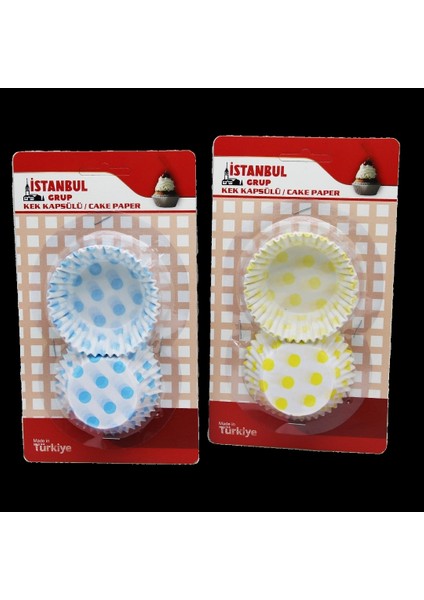 Kırmızı Kartela - Büyük Muffin Kağıt Kek Kapsülü (5047)