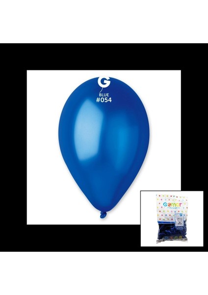 GM-110-36-54 Metalik - Mavi Balon 11&amp;apos;&amp;apos; - 28CM - 100 Parça (5047)