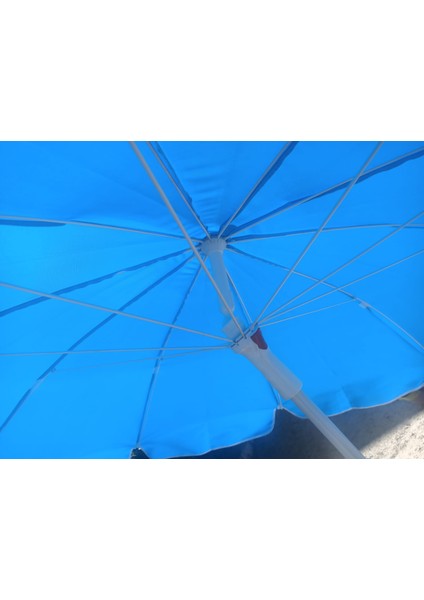 10 Telli Plaj Balkon Bahçe Şemsiyesi Eğilebilir 200 Cm Çap Kalın Kumaş (mavi) fiyatları
