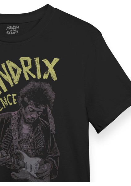 The Jimi Hendrix Experience Blues Rock Guitar Gitar Baskılı Tişört Siyah T-Shirt modelleri