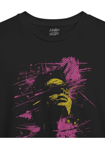 Y2K T-Shirt Face Aesthetic Unisex Tişört Siyah Kısa Kollu fırsatları