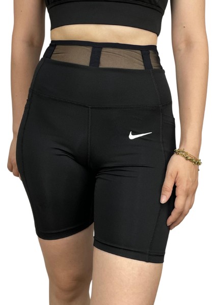 Kadın File Detaylı Bisikletçi Tayt 02507251