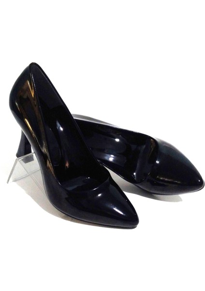 Kadın Stiletto Ayakkabı Siyah Rugan