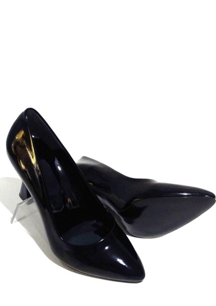 Kadın Stiletto Ayakkabı Siyah Rugan fırsatları