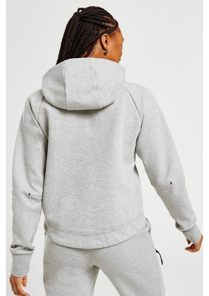 Tech Fleece Windrunner Full Zip Hoodie Kapüşonlu Kadın Sweatshirt Gri fiyatları