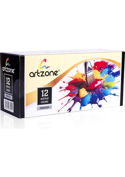 Akrilik Boya Seti 12 Renk x 60ML. (Ana ve Pastel Renkler) fırsatları
