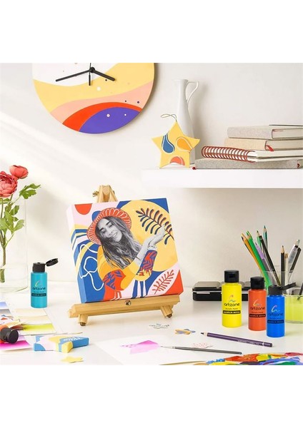 Akrilik Boya Seti 12 Renk x 60ML. (Ana ve Pastel Renkler) indirimleri