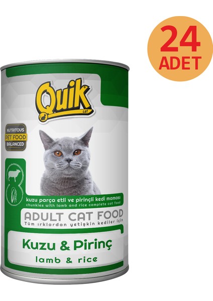 Kedi Kuzu Etli-Pirinç Konservesi 415 Gr X 24'Lü
