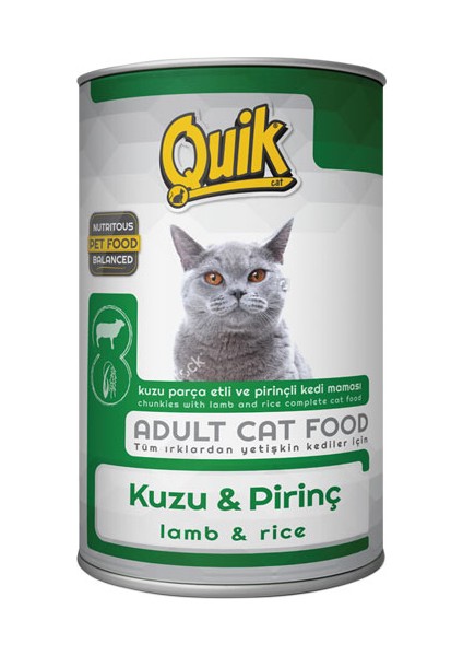 Kedi Kuzu Etli-Pirinç Konservesi 415 Gr X 24'Lü fiyatları
