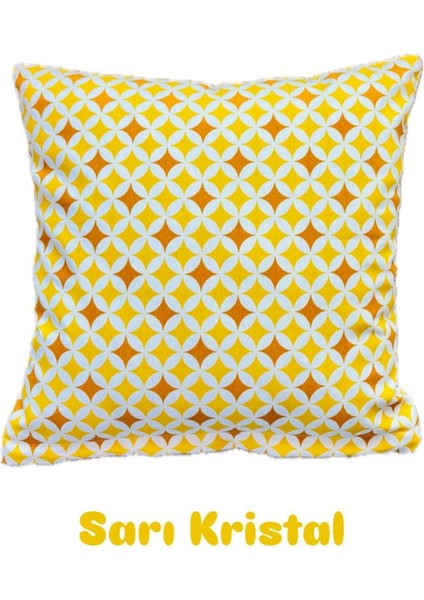 Sarı Kristal Kırlent Kılıfı