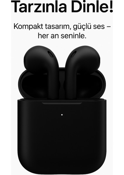 Siyah 2. Nesil Air Bluetooth Kulaklık Bütün Cihazlara Tam Uyumlu