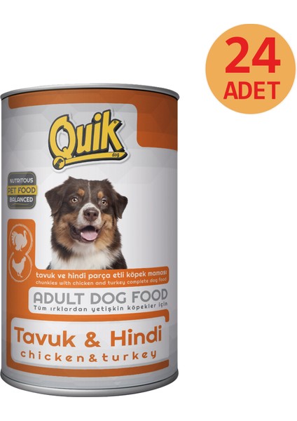 Köpek Tavuk-Hindi Konservesi 415 Gr X 24'Lü