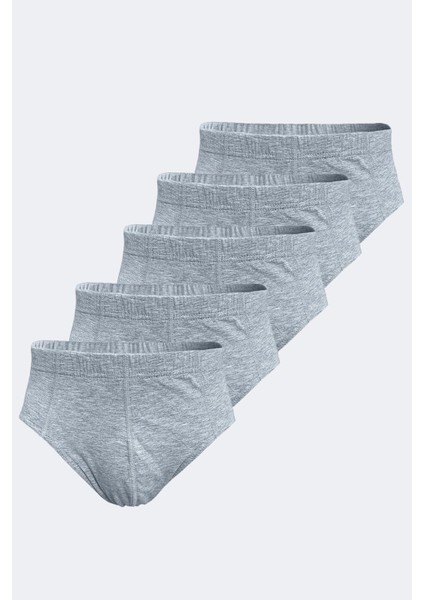 Erkek Gri 5 Li Paket Modal Slip Külot 5M053