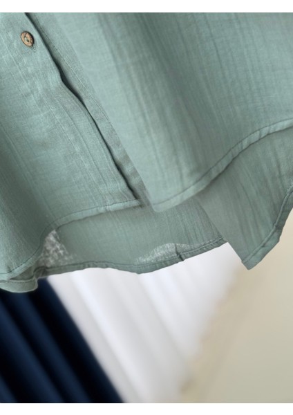 Marora Müslin Oversize GÖMLEK-NA805 Haki indirimleri