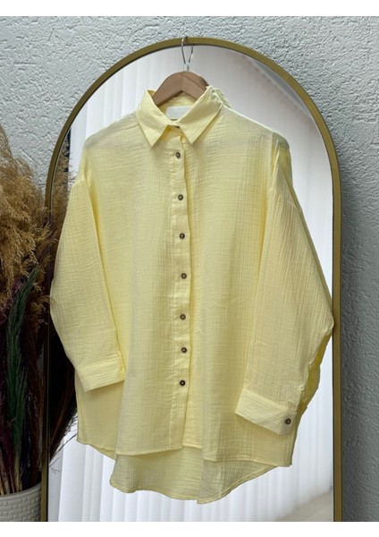 Marora Müslin Oversize GÖMLEK-NA805 Sarı fiyatları