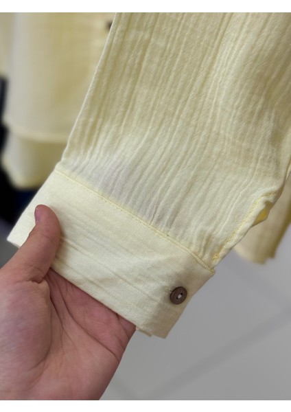 Marora Müslin Oversize GÖMLEK-NA805 Sarı fırsatları