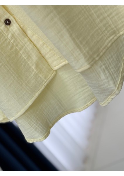 Marora Müslin Oversize GÖMLEK-NA805 Sarı indirimleri