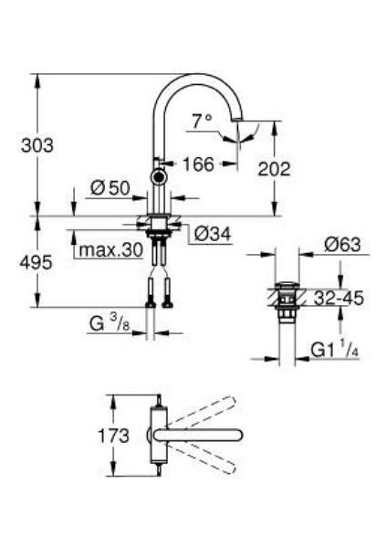 Atrio Private Collection Tek Delikli Lavabo Bataryası 1/2" L-Boyut - 21134DC0 modelleri