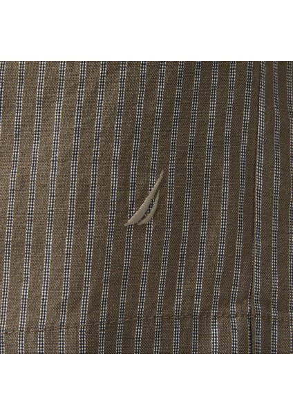 Kadın Kahverengi Relaxed Fit Çizgili Şort 45B163T.3BU indirimleri